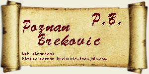 Poznan Breković vizit kartica
